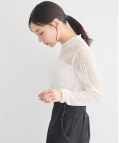 earth music&ecology レースドッキングプルオーバー