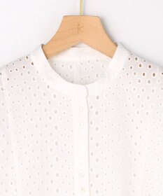 組曲 【先行予約】エンブロイダリーレーススタンドネック ブラウス