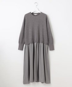 自由区 【カタログ掲載】ウールミラノ異素材 ワンピース