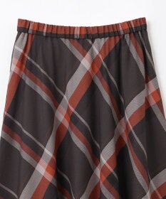 ANY L 【親子連動/洗濯機可能/ウエストゴム】チェックフレアスカート