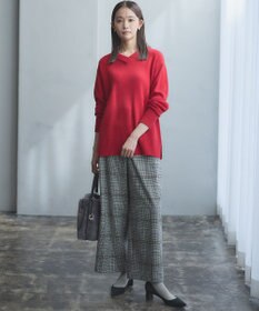 組曲 L 【WEB限定】ウールカシミヤミックスVネック ニット