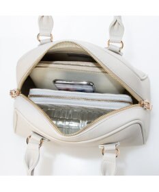 UNBILLION カシュカシュ cachechche / シボフェイクレザー2wayボストンバッグ