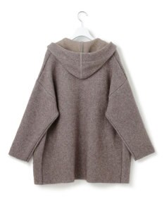 23区 【洗える】ラクーンブレンドダブルフェイス フーディー ニットカーディガン