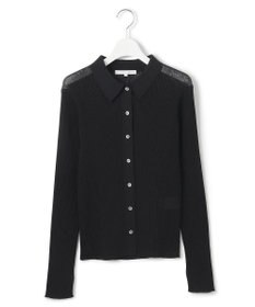 23区 【GOLD LABEL】コットンリネンシアー ニットポロカーディガン