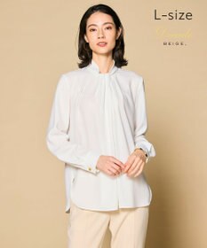 BEIGE， 【L-size】ANITA / ロングスリーブタックブラウス