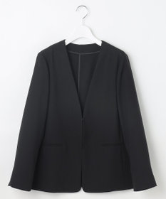 自由区 S 【セットアップ対応・接触冷感・UVケア・洗える】ライトストレッチノーカラー ジャケット