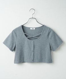 WEGO フロントクロスショートリブT