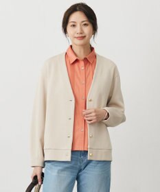 J.PRESS LADIES ジャージー Vネック カーディガン