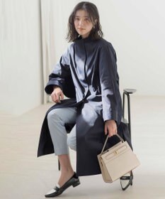 組曲 L 【WEB限定】コットンライクツイル スタンドネックコート