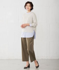 J.PRESS LADIES L 【洗える】 ギザマーセライズコットン ニット