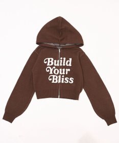 WEGO グラフィックジャガードニットZIPパーカー