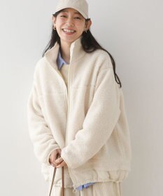 Green Parks 異素材コンビスタンドボアブルゾン