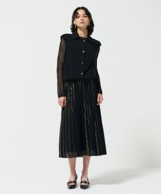 GRACE CONTINENTAL フォイルラインプリーツスカート