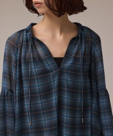 GRACE CONTINENTAL チェックカフタントップ