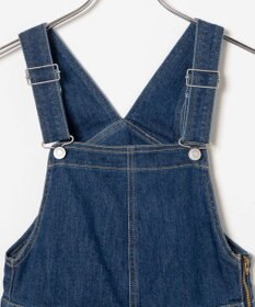 WEGO ハイウエストストレッチフレアデニムサロペット