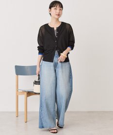 AMERICAN HOLIC シアー配色ニットカーディガン