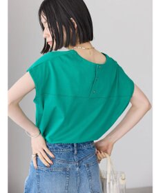 AMERICAN HOLIC バックボタンフレンチスリーブプルオーバー