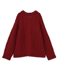 earth music&ecology 【一部予約】フラワーモチーフトグルボタンニットカーディガン