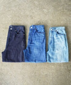 caqu FS linen ankle boy`s アンクル丈 ゆったりボーイフィットリネンデニム