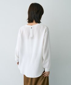 YECCA VECCA リブMIXジョーゼットブラウス