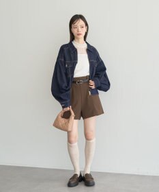 earth music&ecology ショートジップデニムジャケット