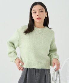 earth music&ecology スパンコールショートニットプルオーバー