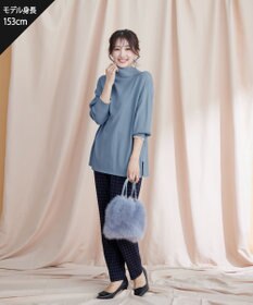 Tiaclasse 【安田美沙子さん着用・洗える】T/R両面起毛ストレッチパンツ