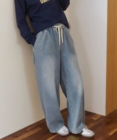 WEGO 【ANGIE VINTAGE】デニムイージーパンツ