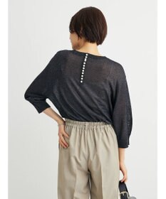 Green Parks ・ＥＬＥＮＣＡＲＥ　ＤＵＥバックパールシアー５分ニット