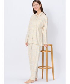 Wing パジャマ 綿100%(本体) スムース素材 長袖 長ズボン レディース EP7046 ウイング／ワコール