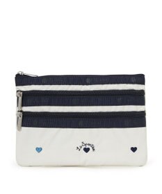 LeSportsac 3ZIP COSMETIC/トリコロールハートエンブロイダリー