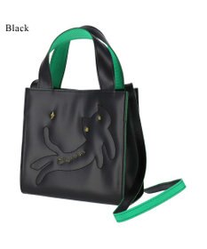 tsumori chisato CARRY キラネコエコレザー ハンドバッグ 2way ショルダーバッグ