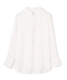 BEIGE， 【洗える】STOW / フリルタイブラウス