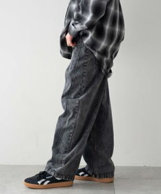 WEGO 【KIDS/150cm/160cm/ウエストゴム】イージー3Dバレルレッグデニムパンツ（JUNIOR）