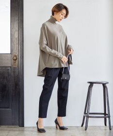 ICB 【洗える】 ヴィスコースワイド タートルネックプルオーバー