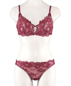 San-ai Resort（三愛水着楽園） 【WEB限定】【プチプラブラセット】純欲カラーヌーディーレーシーストリングブラ＆ショーツセット 【northerly】