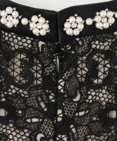 GRACE CONTINENTAL ビジュー衿レースドレス