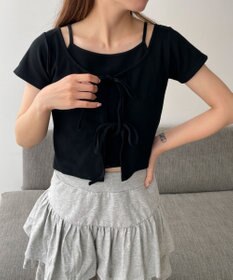 WEGO キャミドッキングカーデトップス