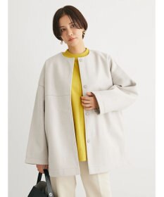 Green Parks 洗えるノーカラーショートコート