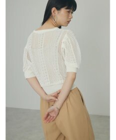 Green Parks ａ．透かし柄ニットプルオーバー