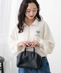 WEGO ハーフジップショートスウェット