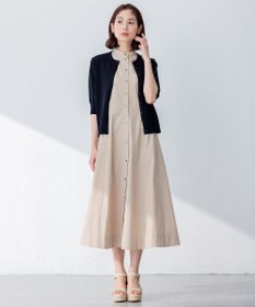 組曲 【5色展開・洗える】MINA半袖 カラーカーディガン