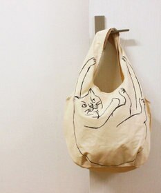 ROOTOTE 1188【折り畳み可能】EU.ラウンド.ブラサガリネコ-A