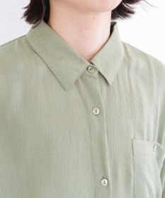 Green Parks Ｉ　ターンバック長袖レーヨンチュニック