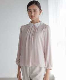組曲 S 【WEB限定・2WAY】ジョーゼットシフォンレース襟 ブラウス