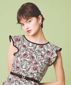 未使用品級 23SSトッカ NEWYORK CITY ROSE フリルドレス 消臭＆洗える！】NEWYORK CITY ROSE フリルドレス / TOCCA