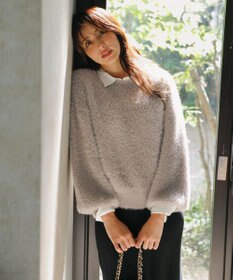 ANY SIS 【洗える】シャギー ニット