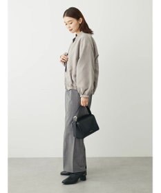 Green Parks スウェード調ギャザーブルゾン