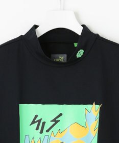 PW CIRCULUS 【UV遮蔽率99% UVカット / 速乾 / ストレッチ】【GOLF OUT掲載】【MEN】アニマルグラフィックモックネックT ゴルフ