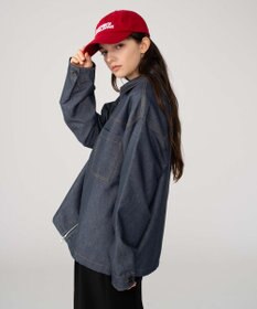 WEGO 【ユニセックス着用ITEM/MLサイズ展開】カラーステッチシャツジャケット